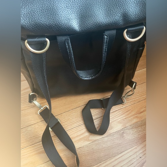 Freshly Picked Black Classic Diaper Bag Vegan Leather Unisex - Picture 3 of 16